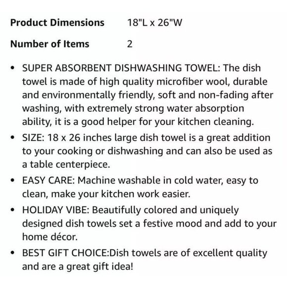 The Grinch Kitchen Dish Towels - Set of 2 Microfiber Christmas Festive Decor New - Picture 7 of 9